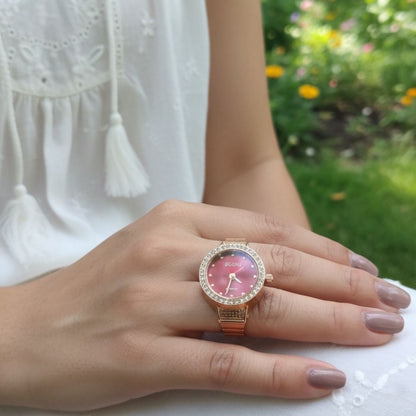 Royal Ruby Dial American Diamond Ring