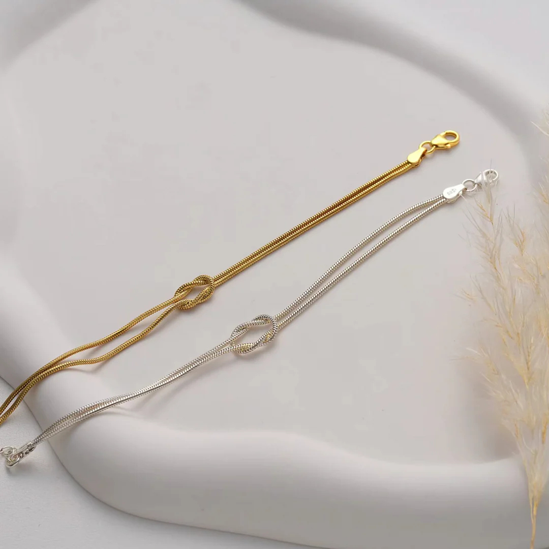 Eternal Knot Bracelet (Anti-Tarnish) (Gold & Silver)