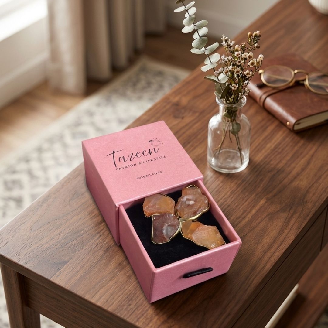 Blush Quartz Petal Statement Ring in Gold Vermeil