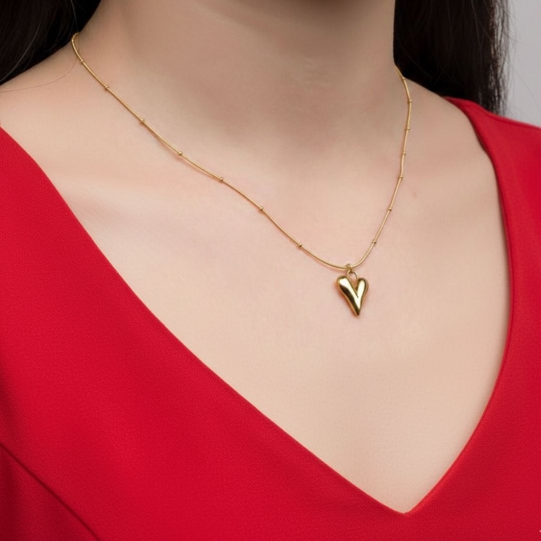 Elegant Gold Heart Necklace for Everyday Luxury