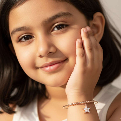 Kids Floral Charm Bracelet – Anti Tarnish
