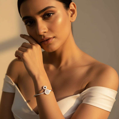 Anti-Tarnish Rose Gold Bracelet | Premium Quality Circles Bangle