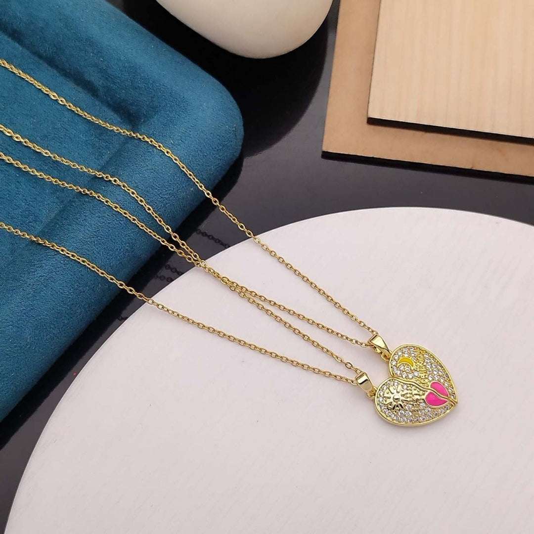 Sun & Moon Anti-Tarnish Couple Pendant