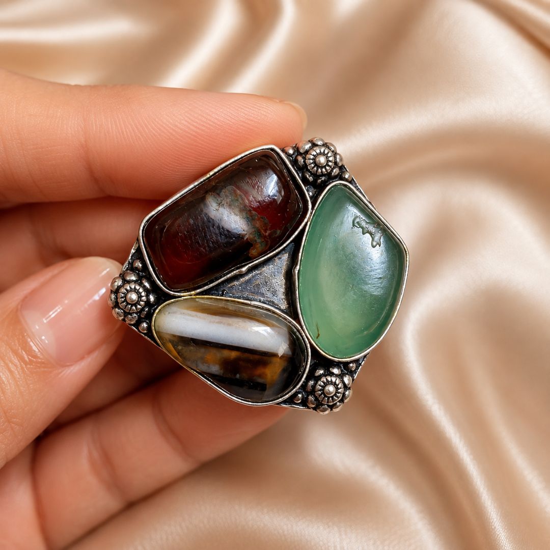 Mystic Trio Gemstone Ring