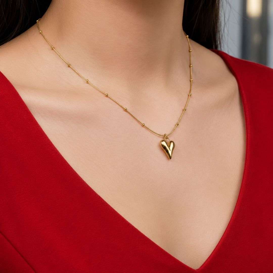 Elegant Gold Heart Necklace for Everyday Luxury