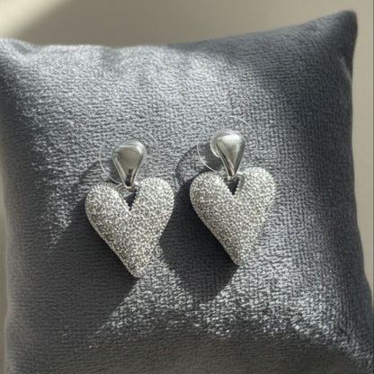 Sparkling Heart American Diamond Earrings