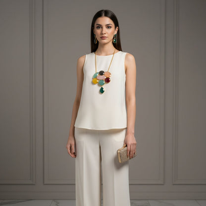 Multicolor Statement Necklace & Earrings Set