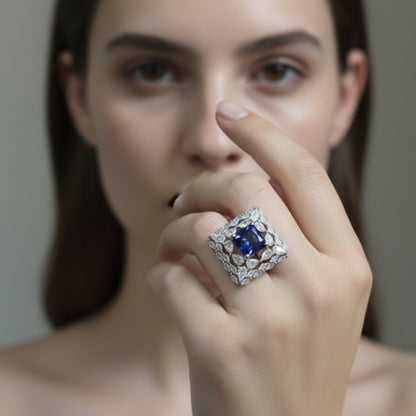 Midnight Majesty AD Cocktail Ring