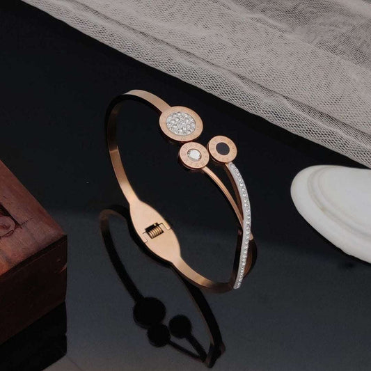 Anti-Tarnish Rose Gold Bracelet | Premium Quality Circles Bangle