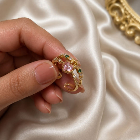Heart Crystal Adjustable Ring