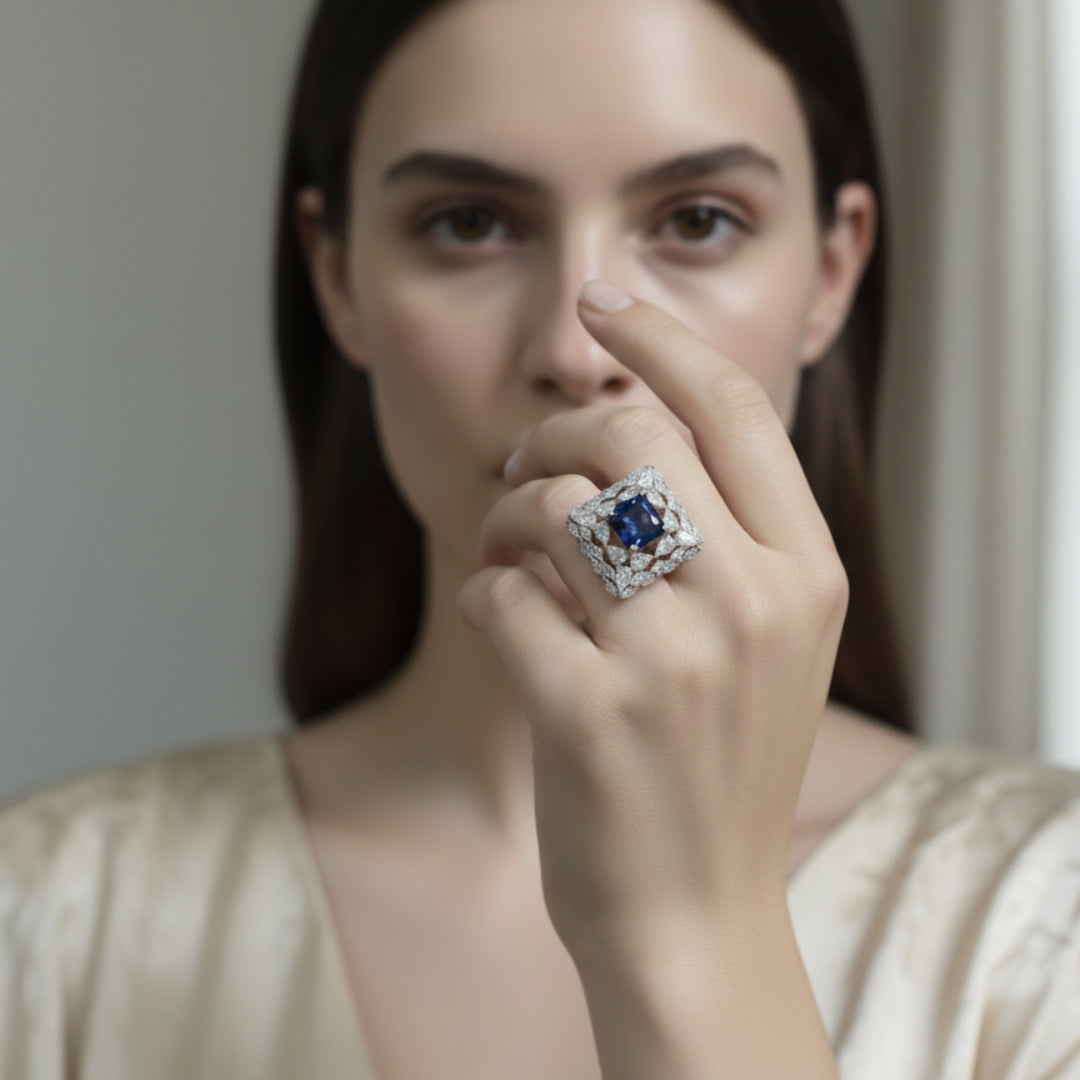 Midnight Majesty AD Cocktail Ring