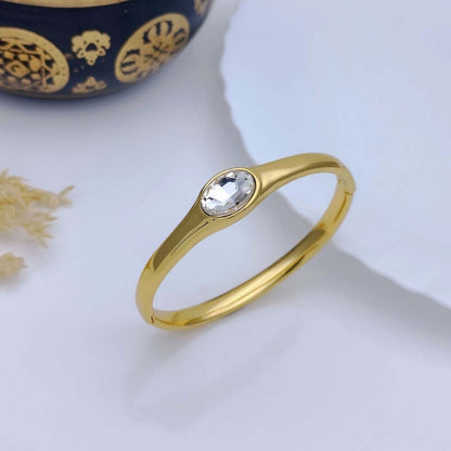 AD Premium Gold Solitaire Bangle