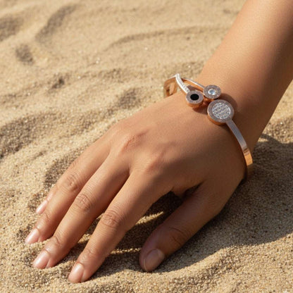 Anti-Tarnish Rose Gold Bracelet | Premium Quality Circles Bangle