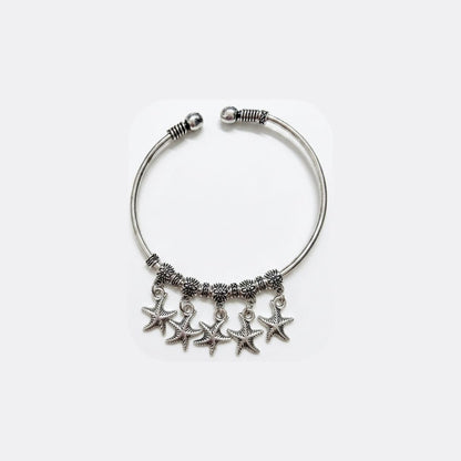 German Oxidized Starfish Charm Bracelet