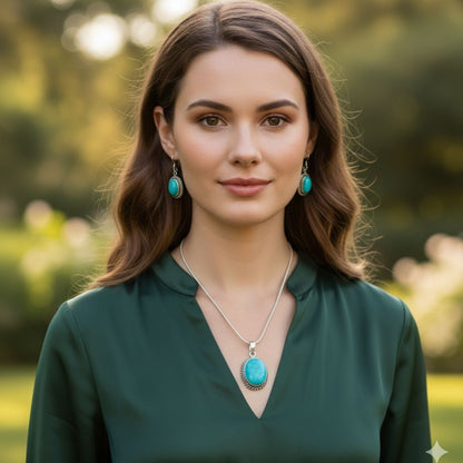 Oceanic Turquoise Complete Jewelry Set