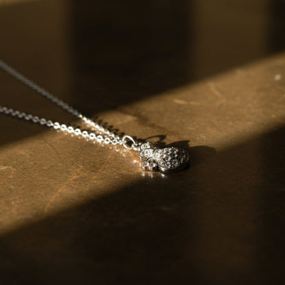 Crystal Pineapple Pendant Necklace – Silver Chain