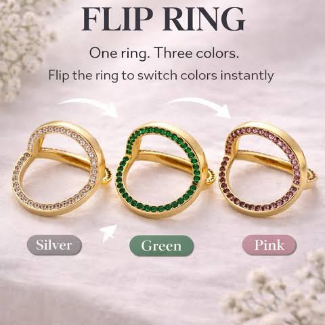 Trinity 3-in-1 Rotating CZ Ring