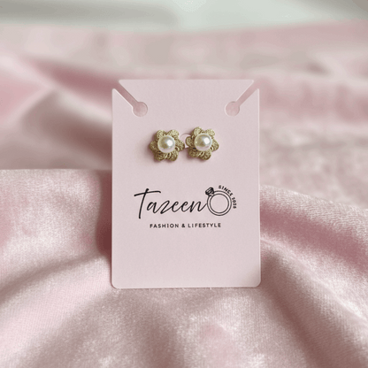 Sparkling Heart Pavé Stud Earrings