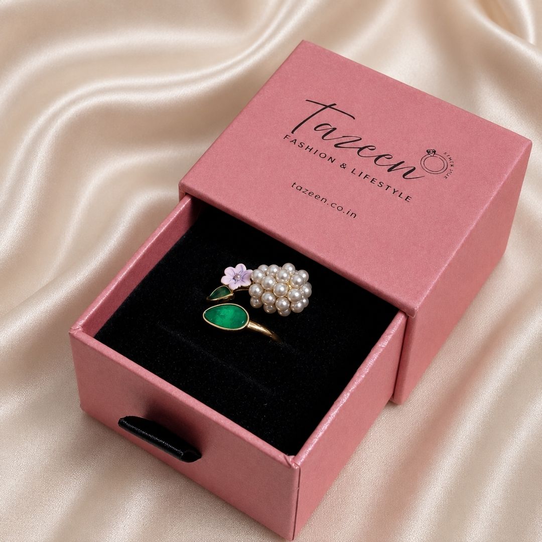 Pearl Blossom Adjustable Ring