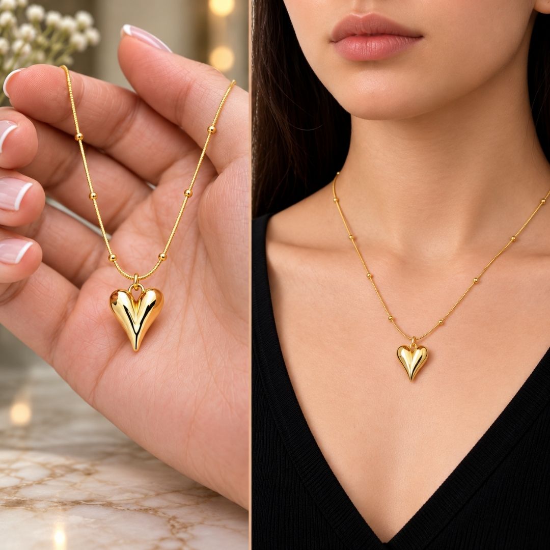 Elegant Gold Heart Necklace for Everyday Luxury