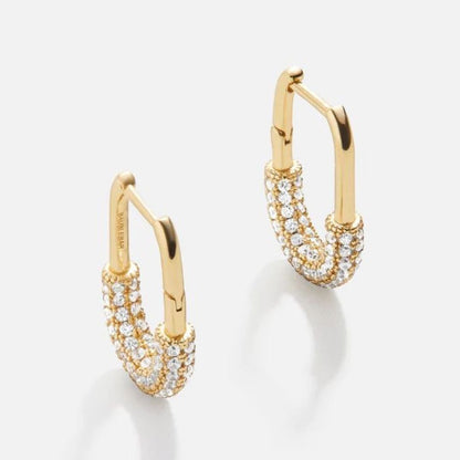 Luxury Gold Plated CZ Hoop Earrings | Anti-Tarnish Jewelry