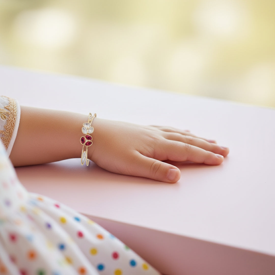 Kids Gold Flower Bracelet – Anti Tarnish