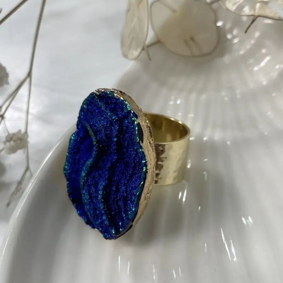 Ring with blue stone sizeless