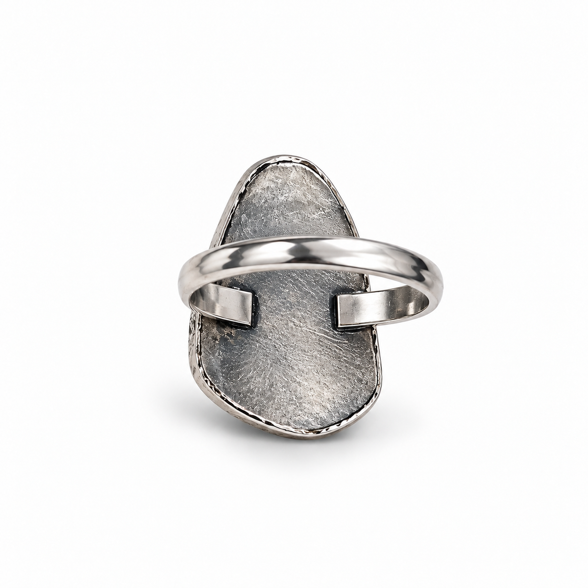 Oxidised Silver Opal Mosaic Statement Ring