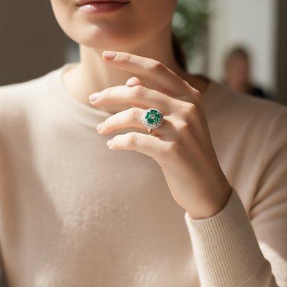 Emerald Blossom AD Diva Ring