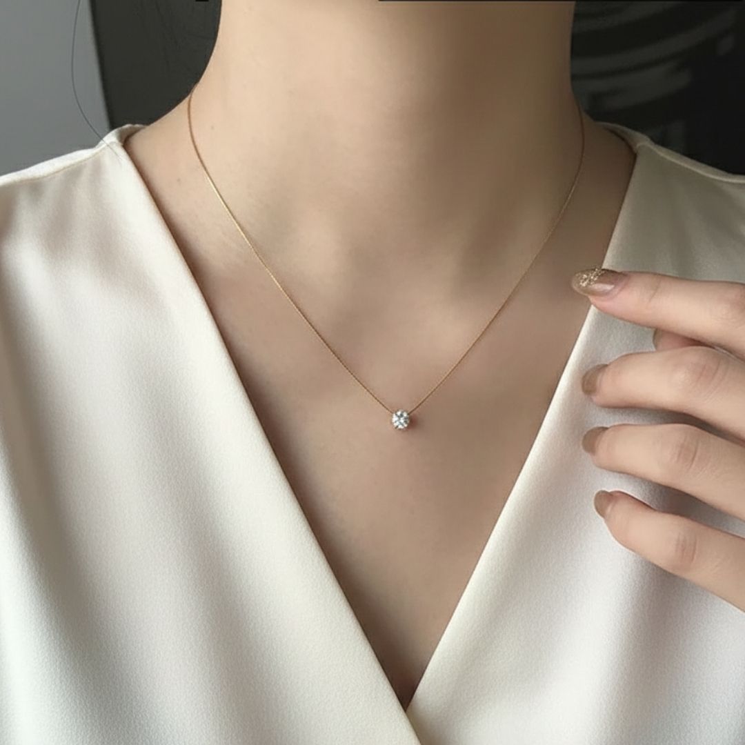 Timeless Solitaire Pendant Necklace for Women
