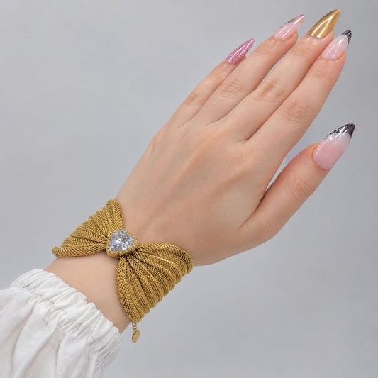 Heart Mesh Citrine Bracelet