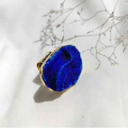 Ring with blue stone sizeless