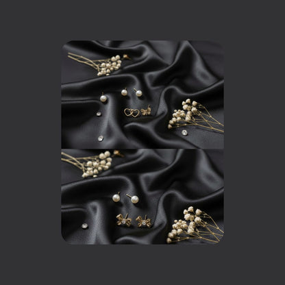 Gold Stud Earrings Set – 6-Pair “A Way of Life” Daily Wear Collection