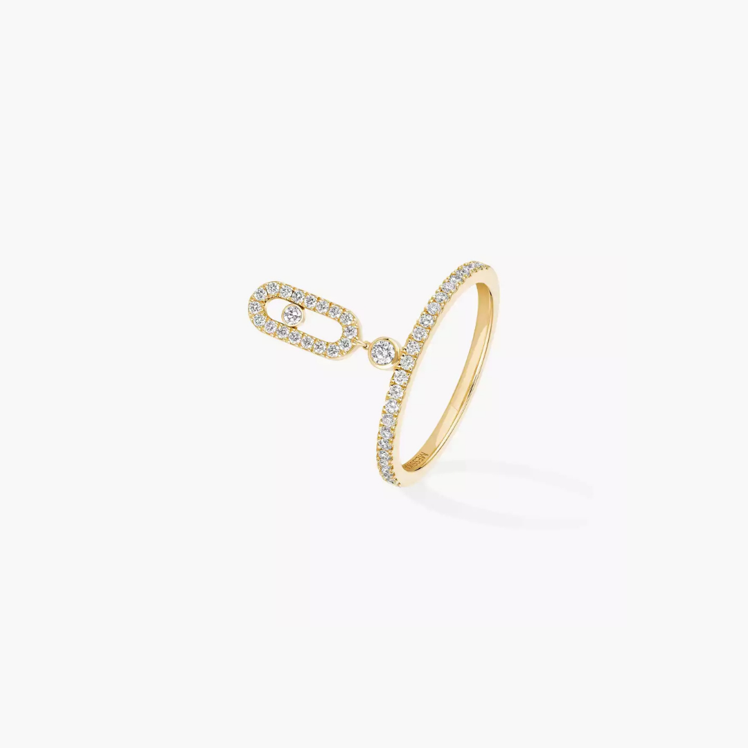 Celeste CZ Drop Ring – Gold Plated Statement Ring for Women