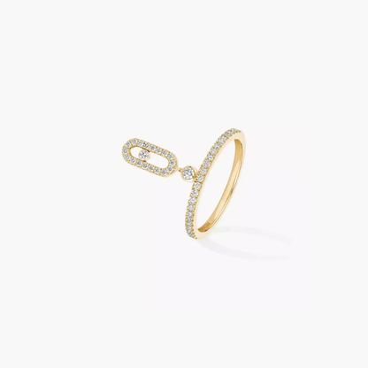 Celeste CZ Drop Ring – Gold Plated Statement Ring for Women