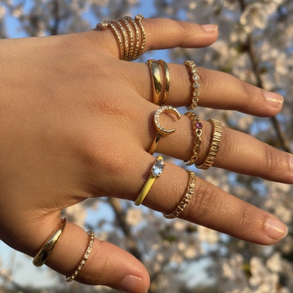 10-Piece Gold Finish Combo Ring Set for Women | Adjustable Daily Wear Rings