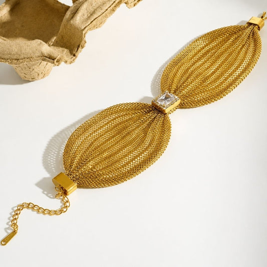 Luxe Mesh Citrine Bracelet