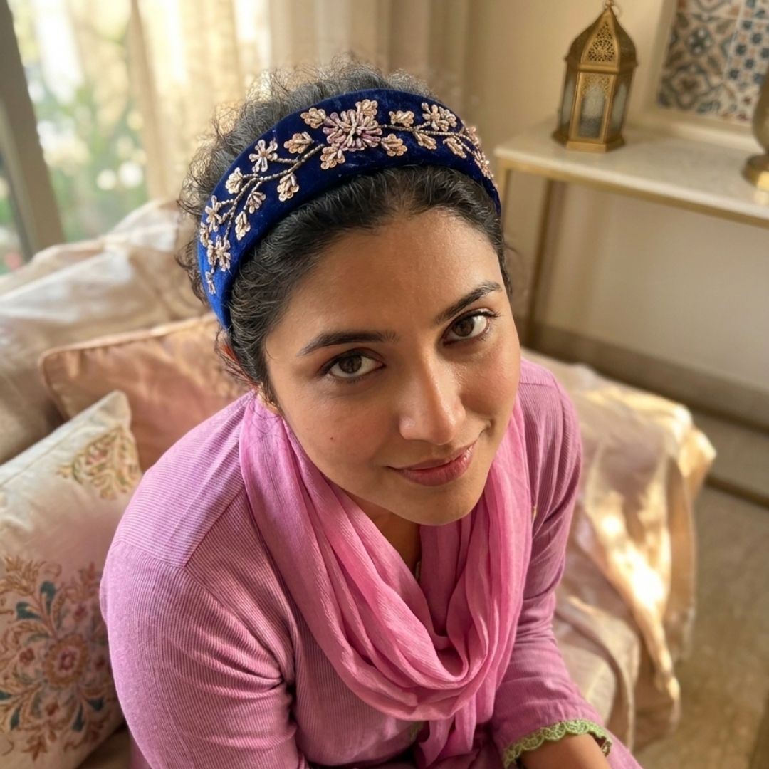 Handmade Premium Velvet Hairband with Sequin & Star Embellishment