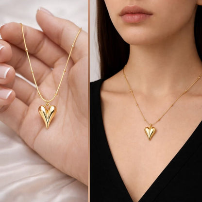 Elegant Gold Heart Necklace for Everyday Luxury