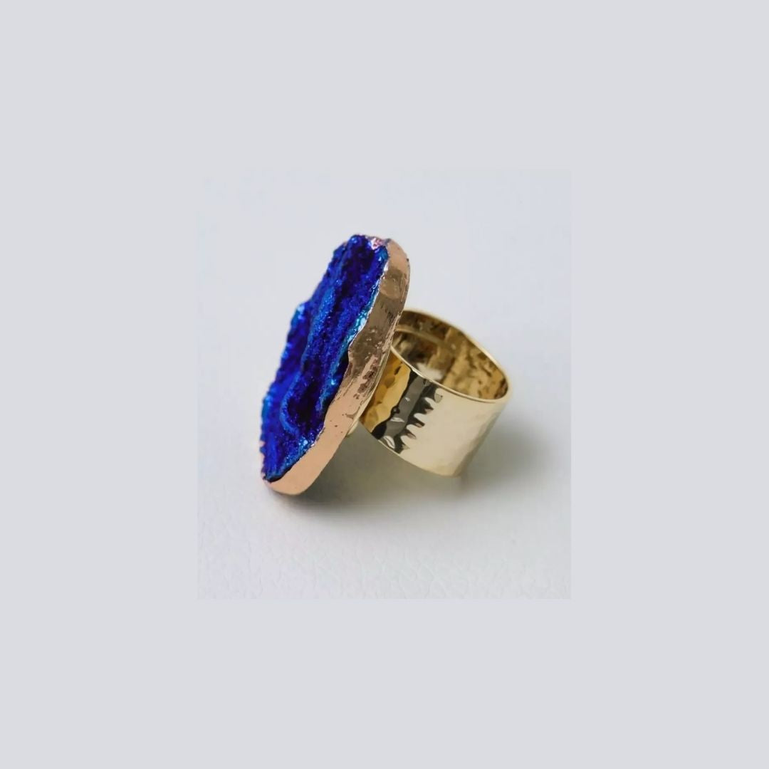 Ring with blue stone sizeless