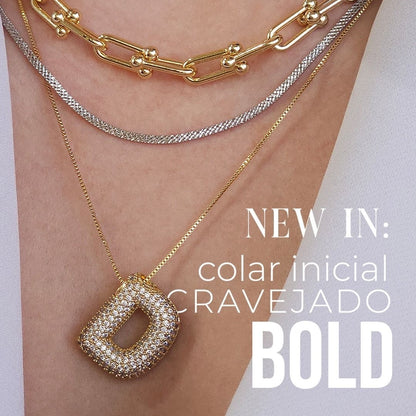 D Letter Diamond Necklace – Gold Plated Alphabet Pendant, Anti Tarnish