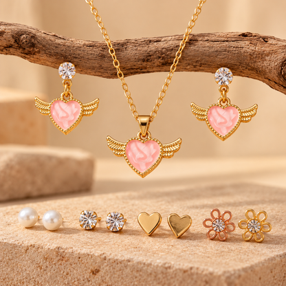 Angel Heart Kids Jewelry Gift Set for Girls